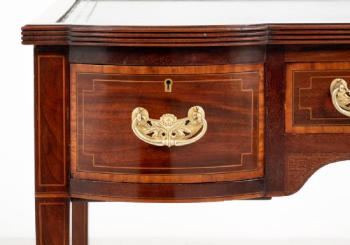 fig 1. Edwards and Roberts Inlaid Mahogany Writing Table