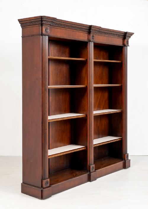Large Mahogany Open Bookcase
