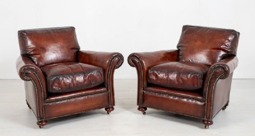 A Good Pair of Victorian Leather Club Chairs