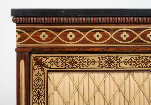 fig 1. Amazing Rosewood and Brass Inlaid Side Cabinet