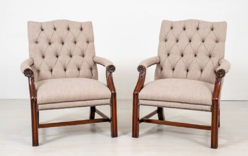 Pair of Mahogany Gainsborough Chairs
