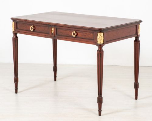 Very Good Quality French Mahogany 2 Drawer Side Table