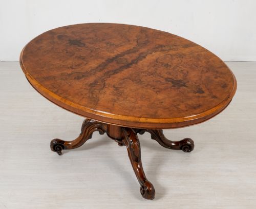 Victorian Burr Walnut Loo Table