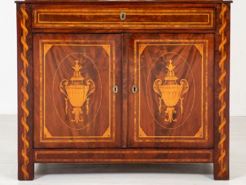 fig 1. Superb Dutch mahogany Inlaid Bookcase