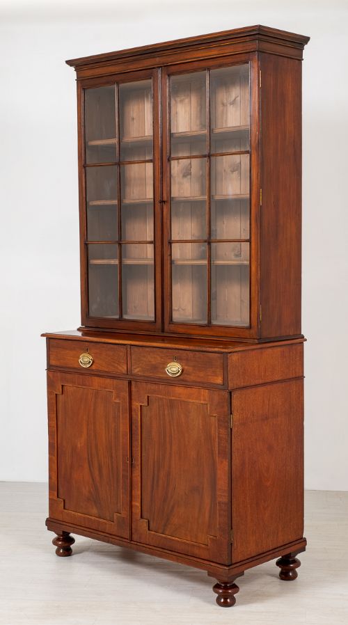 William IV Mahogany Glazed Bookcase
