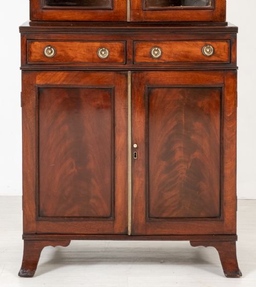 fig 1. Georgian Mahogany 2 Door Glazed Bookcase