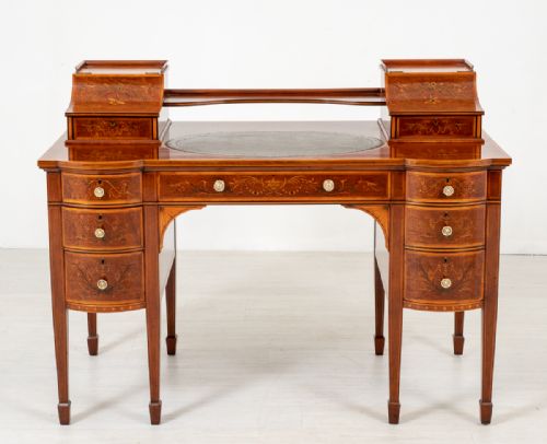 Stunning Inlaid Mahogany Writing Desk