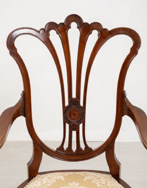 fig 1. Pretty Mahogany Open Carver Chair