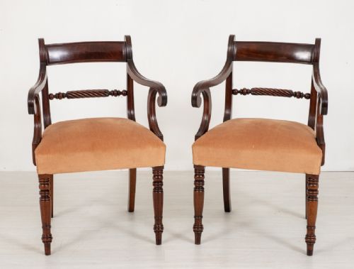 Pair of Regency Open Arm Chairs