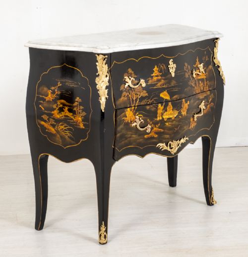 Stunning Louis Xvi Style French Chinoiserie Commode