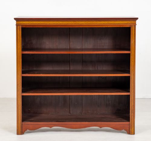Pretty Mahogany Inlaid Open Bookcase