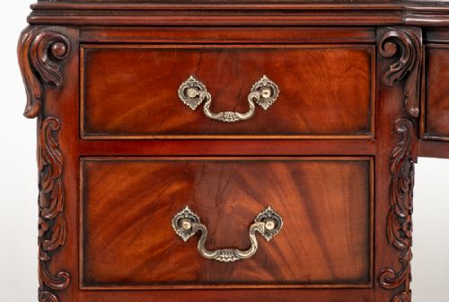 fig 1. Mahogany Carved Chippendale Style Desk