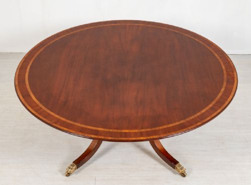 Mahogany Regency Style Circular Dining Table