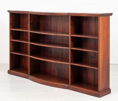 Victorian Mahogany Triple Open Bookcase