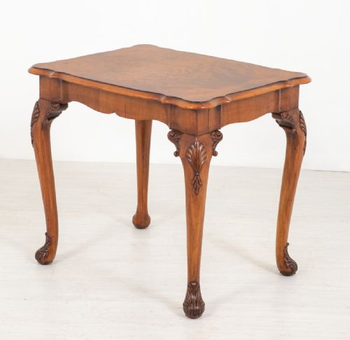 WALNUT QUEEN ANNE STYLE OCCASIONAL TABLE - ADDITIONAL PHOTO 3
