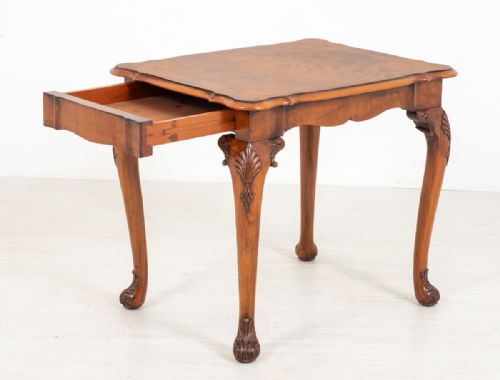 WALNUT QUEEN ANNE STYLE OCCASIONAL TABLE - ADDITIONAL PHOTO 5