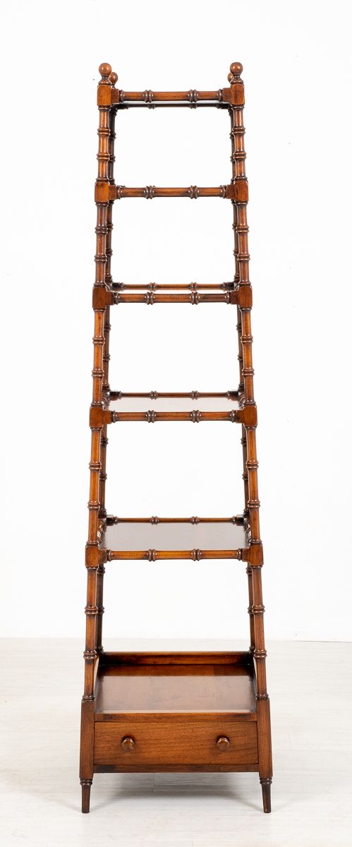 Unusual Walnut Regency Style Whatnot