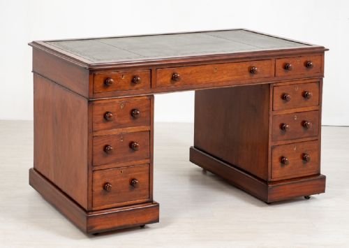 Victorian Mahogany Faux Partners Desk