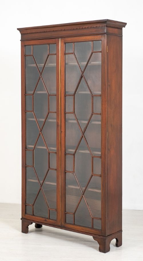 Georgian Style Mahogany 2 Door Glazed Bookcase