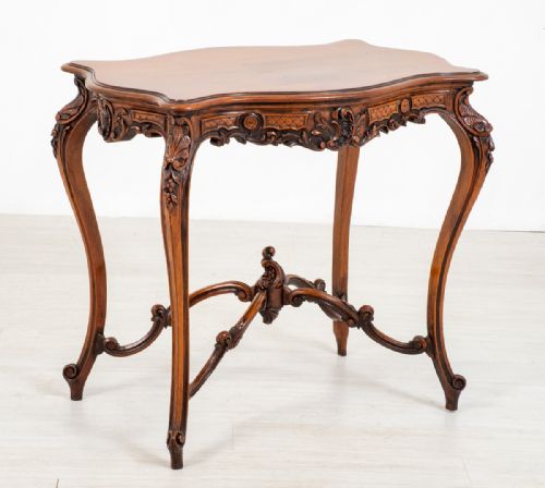 Pretty French Walnut Occasional Table