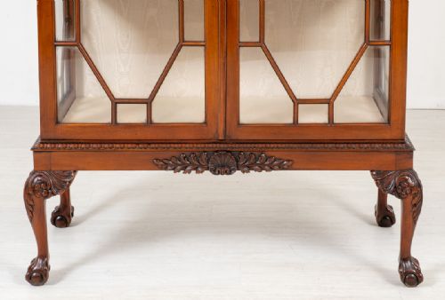 fig 1. Mahogany Chippendale Style Glazed Display Cabinet