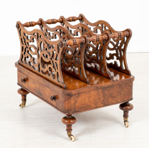 Very Pretty Victorian Walnut Canterbury