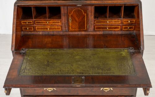 fig 1. Queen Anne Style Walnut Bureau Bookcase
