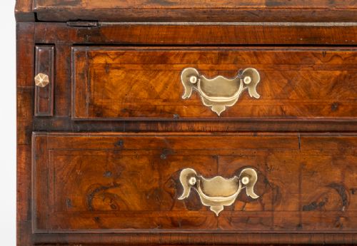 fig 2. Queen Anne Style Walnut Bureau Bookcase