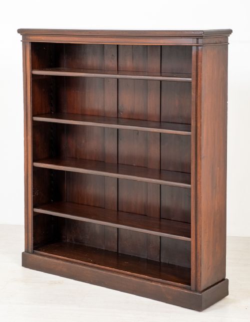 Victorian Mahogany Open Bookcase