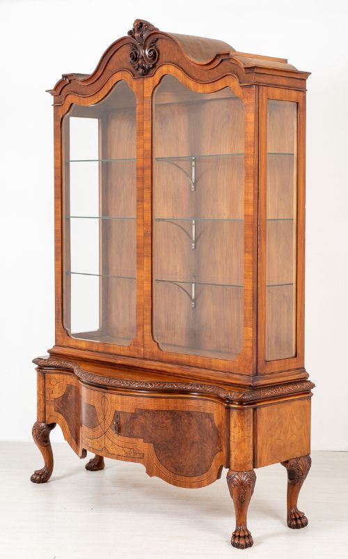 Stunning Walnut Display Cabinet.