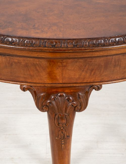 fig 1. Queen Anne Style Walnut Demi Lune Card table