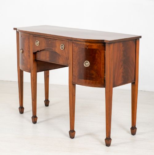 Mahogany Regency Style Shaped Sideboard