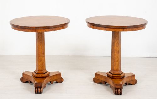 Pair of William IV Style Pollard Oak Wine Tables