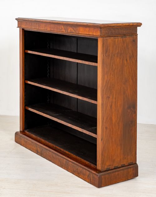 Victorian Walnut Open Bookcase