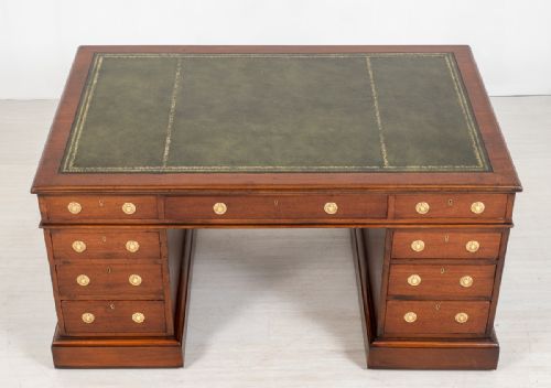 fig 1. Victorian Mahogany Partners Desk.