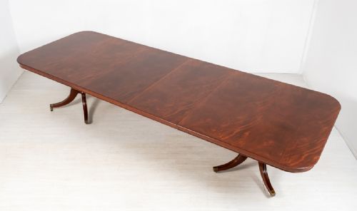 Mahogany Regency Style 2 Pedestal Dining Table