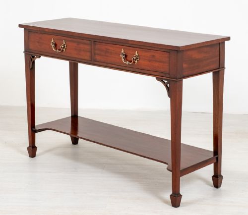 2 Drawer Mahogany Hall / Console Table