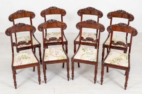 Set of 8 Mahogany William IV Dining Chairs