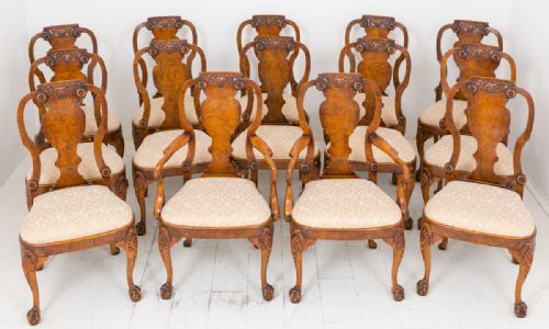 Wonderful Set of 14 George I Style Dining Chairs