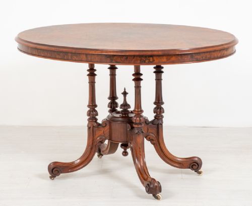 Victorian Burr Walnut Centre Table