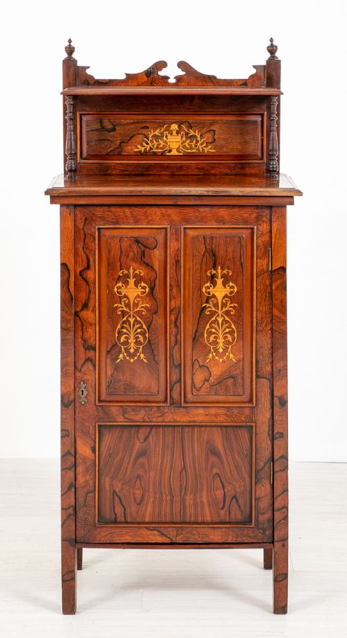Victorian Rosewood Inlaid Side Cabinet