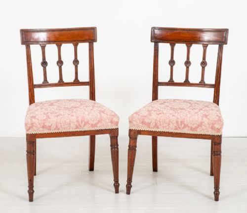 Pretty Pair of Mahogany Regency Side Chairs