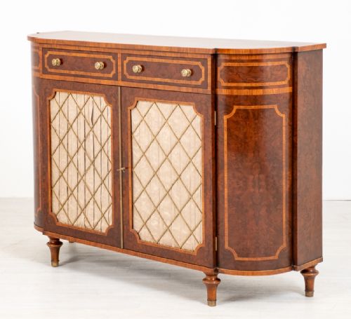 Superb Regency Style Burr Walnut Side Cabinet