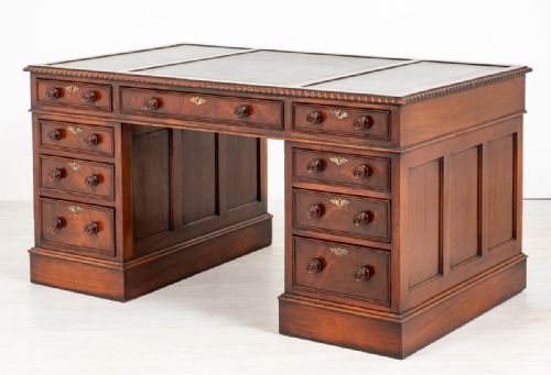 Victorian Mahogany Partners Desk