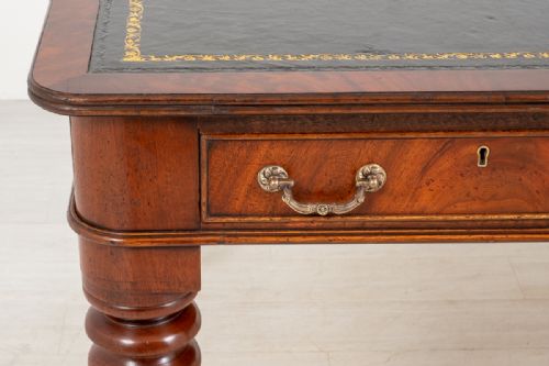 fig 1. Mahogany Victorian Style 3 drawer Writing Table