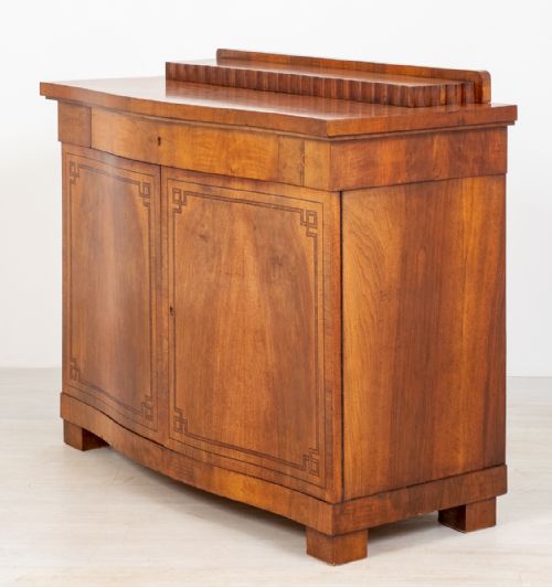Biedermeier Side Cabinet of Serpentine Form