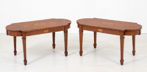 Pair of Mahogany Inlaid Coffee Tables