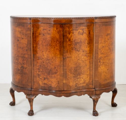 Superb Walnut Serpentine Cabinet
