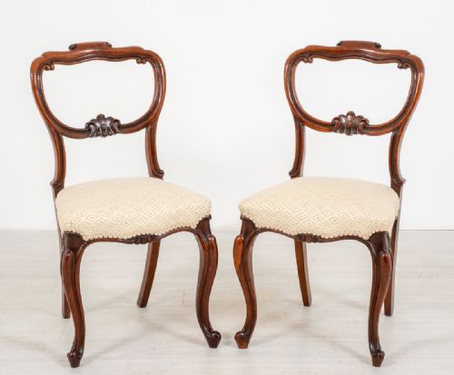 Pretty Pair of Rosewood Side Chairs