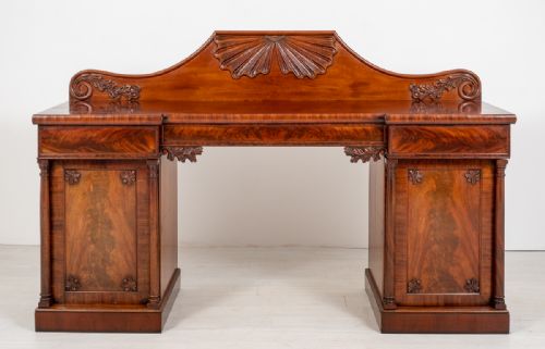 fig 1. An Impressive William IV Mahogany Pedestal Sideboard